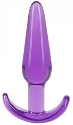 Фиолетовая анальная пробка в форме якоря Slim Anal Plug - 10,8 см.