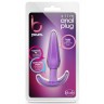 Фиолетовая анальная пробка в форме якоря Slim Anal Plug - 10,8 см.