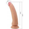 Телесный фаллоимитатор с эффектом скользящей кожи Kable - 21 см.