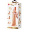 Телесный фаллоимитатор с эффектом скользящей кожи Kable - 21 см.