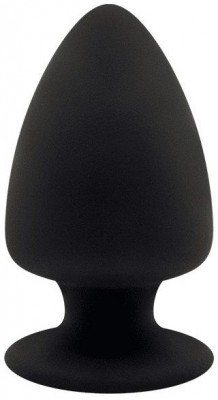 Черная анальная втулка Premium Silicone Plug XS - 8 см.