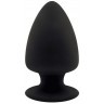 Черная анальная втулка Premium Silicone Plug XS - 8 см.