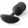 Чёрная пробка для ношения B-vibe Snug Plug 2 - 11,4 см.