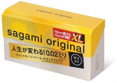 Презервативы увеличенного размера Sagami Original 0.02 XL-size - 12 шт.