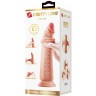 Карамельный фаллоимитатор с эффектом скользящей кожи Kable - 21 см.