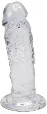 Прозрачный фаллоимитатор на присоске Majestic Jelly Dildo - 14,7 см.