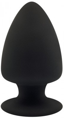Черная анальная втулка Premium Silicone Plug M - 11 см.