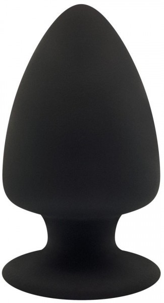 Черная анальная втулка Premium Silicone Plug M - 11 см.