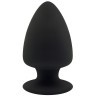 Черная анальная втулка Premium Silicone Plug M - 11 см.