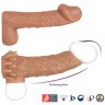 Телесная насадка с усиками и открытой головкой Nude Sleeve M - 12 см.