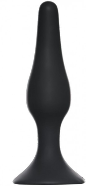 Чёрная анальная пробка Slim Anal Plug Medium - 11,5 см.