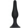 Чёрная анальная пробка Slim Anal Plug Medium - 11,5 см.