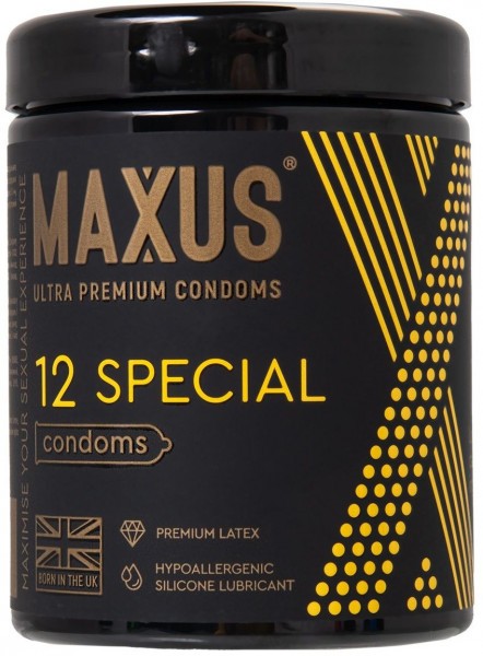 Презервативы с точками и рёбрами MAXUS Special - 12 шт.
