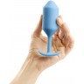 Голубая пробка для ношения B-vibe Snug Plug 3 - 12,7 см.