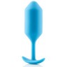 Голубая пробка для ношения B-vibe Snug Plug 3 - 12,7 см.