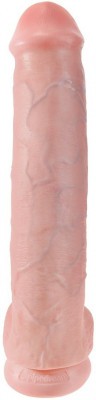 Телесный фаллоимитатор-гигант 15  Cock with Balls - 40,6 см.