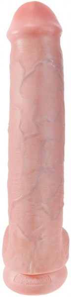 Телесный фаллоимитатор-гигант 15  Cock with Balls - 40,6 см.