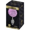 Серебристая анальная пробка с сиреневым мехом Metal Anal Fluffly Twist Plug L