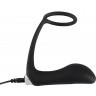Черное эрекционное кольцо с анальной вибропробкой Vibrating Ring   Plug