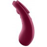 Бордовый бесшумный вибромассажер в трусики Sexy Secret
