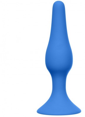 Синяя анальная пробка Slim Anal Plug Medium - 11,5 см.