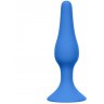 Синяя анальная пробка Slim Anal Plug Medium - 11,5 см.