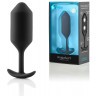 Чёрная пробка для ношения B-vibe Snug Plug 3 - 12,7 см.