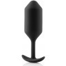 Чёрная пробка для ношения B-vibe Snug Plug 3 - 12,7 см.