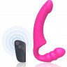 Розовый безремневой страпон Straples Strap-On Dildo
