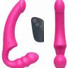 Розовый безремневой страпон Straples Strap-On Dildo