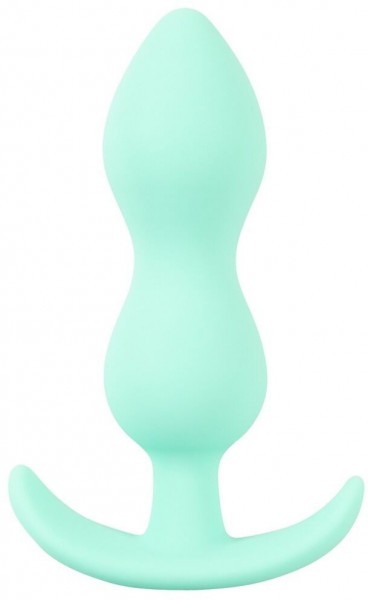 Аквамариновая анальная втулка Mini Butt Plug - 8,2 см.