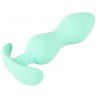 Аквамариновая анальная втулка Mini Butt Plug - 8,2 см.
