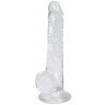 Прозрачный фаллоимитатор на присоске Lusty Jelly Dildo - 18 см.