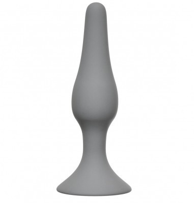 Серая анальная пробка Slim Anal Plug Medium - 11,5 см.