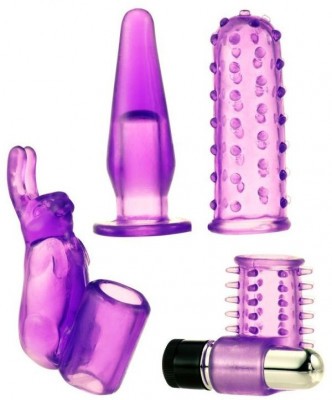 Фиолетовый вибронабор Foreplay Couples Kit