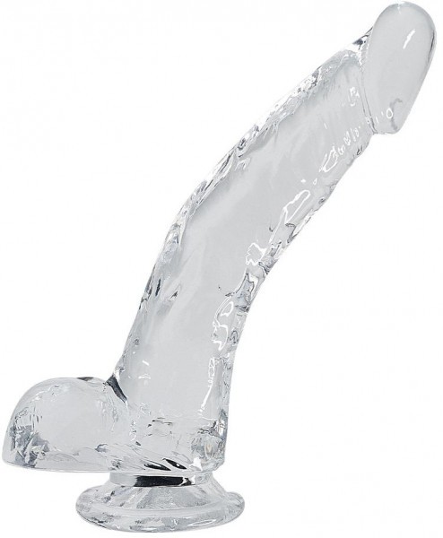 Прозрачный фаллоимитатор на присоске Stallion Jelly Dildo - 22 см.