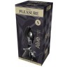 Серебристая анальная втулка с черным кристаллом Mini Metal Butt Plug Size S - 7 см.
