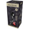 Серебристая анальная втулка с красным кристаллом Mini Metal Butt Plug Size S - 7 см.