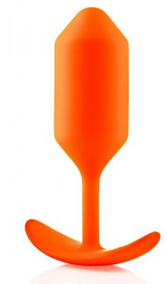 Оранжевая пробка для ношения B-vibe Snug Plug 3 - 12,7 см.