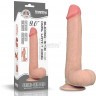 Телесный фаллоимитатор Sliding Skin Dual-Layered 9.0 - 23 см.