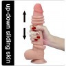 Телесный фаллоимитатор Sliding Skin Dual-Layered 9.0 - 23 см.