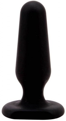 Черная анальная пробка S Silicone Plug - 7,3 см.