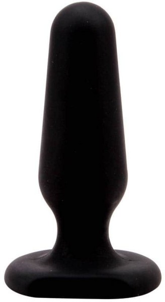 Черная анальная пробка S Silicone Plug - 7,3 см.