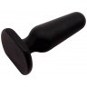 Черная анальная пробка S Silicone Plug - 7,3 см.