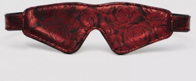Двусторонняя красно-черная маска на глаза Reversible Faux Leather Blindfold