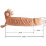 Телесная удлиняющая вибронасадка Penis Sleeve Connor - 17 см.