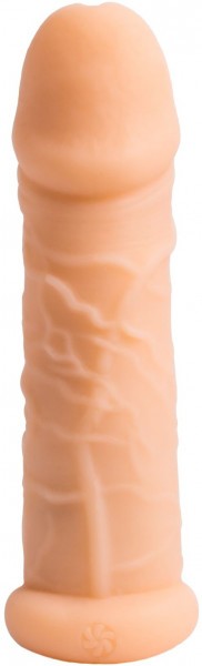 Телесный фаллоудлинитель Extra Sense Bubbles - 13,5 см.