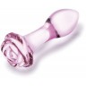 Набор из 3 стеклянных анальных пробок Rosebud Butt Plug Set
