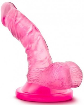 Розовый фаллоимитатор на присоске NATURALLY YOURS 4INCH MINI - 12 см.