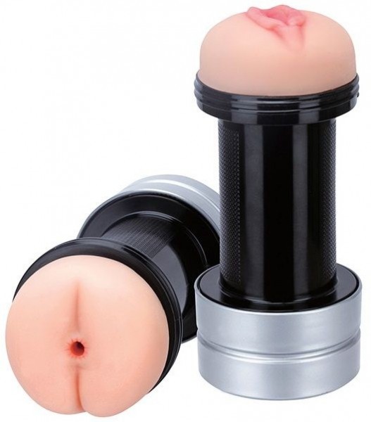 Мастурбатор 2-в-1 REALSTUFF 2 IN 1 HUMMER ANUS   VAGINA: вагина и анус